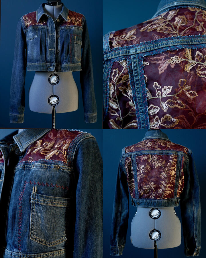 Upcycled jean jacket